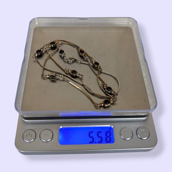 (2/$20) Vintage Black Ball Accented Chain Necklace - Picture 6 of 6